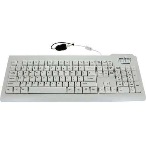 Seal Shield Silver Seal SSWKSV207 Keyboard - Cable Connectivity - USB Interface - English (US) - White Seal Shield Silver Seal SSWKSV207 Keyboard - Cable Connectivity - USB Interface - English (US) - White